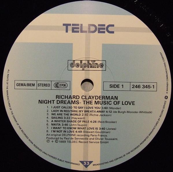Richard Clayderman - Night Dreams The Music Of Love - Lp