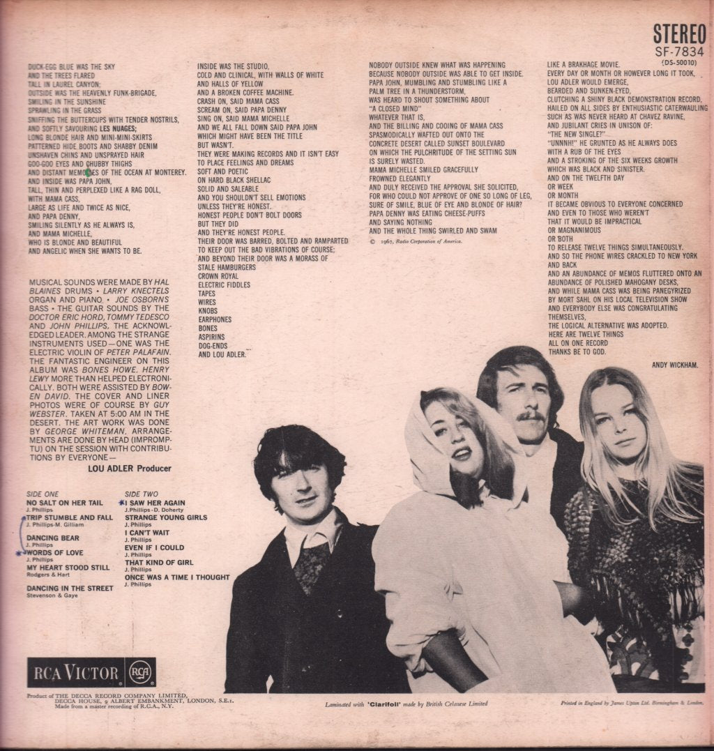 Mamas & The Papas - Cass John Michelle Dennie - Lp