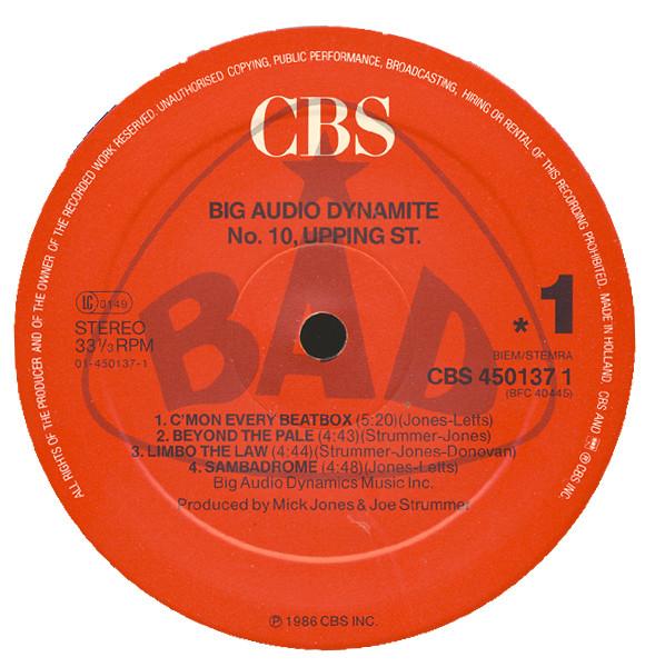 Big Audio Dynamite - No. 10, Upping St. - Lp