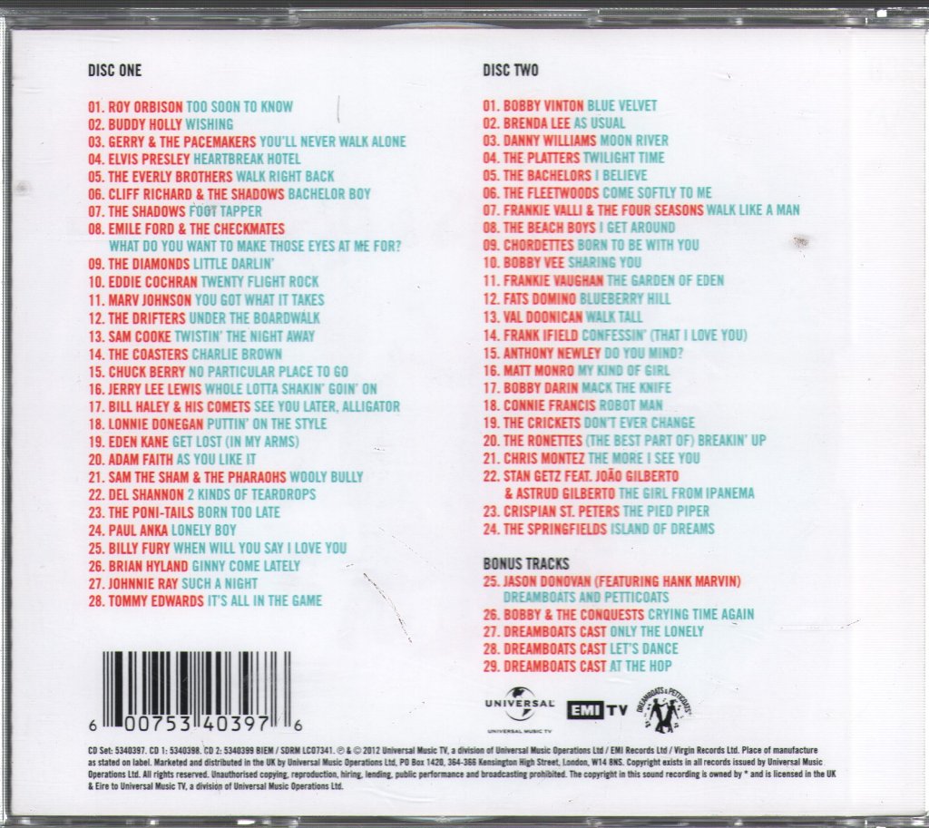 Various Artists - Dreamboats And Petticoats Six: Dance Hall Days - Double Cd