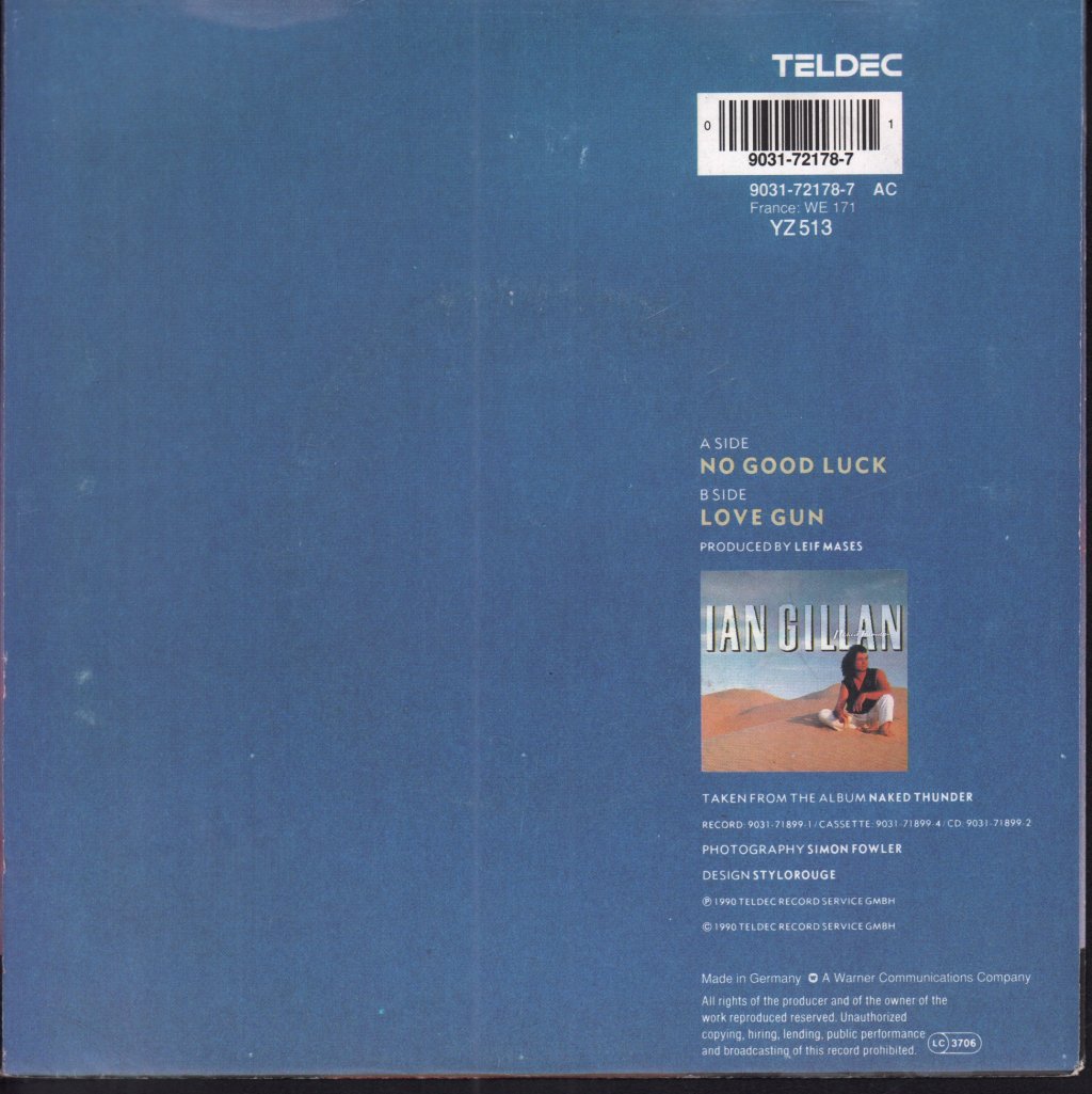 Ian Gillan - No Good Luck - 7 Inch