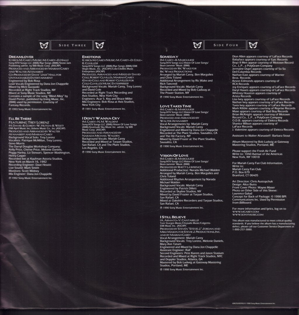 Mariah Carey - #1's - Double Lp