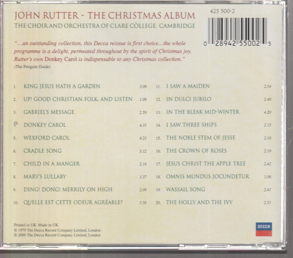 John Rutter - Christmas Album - Cd