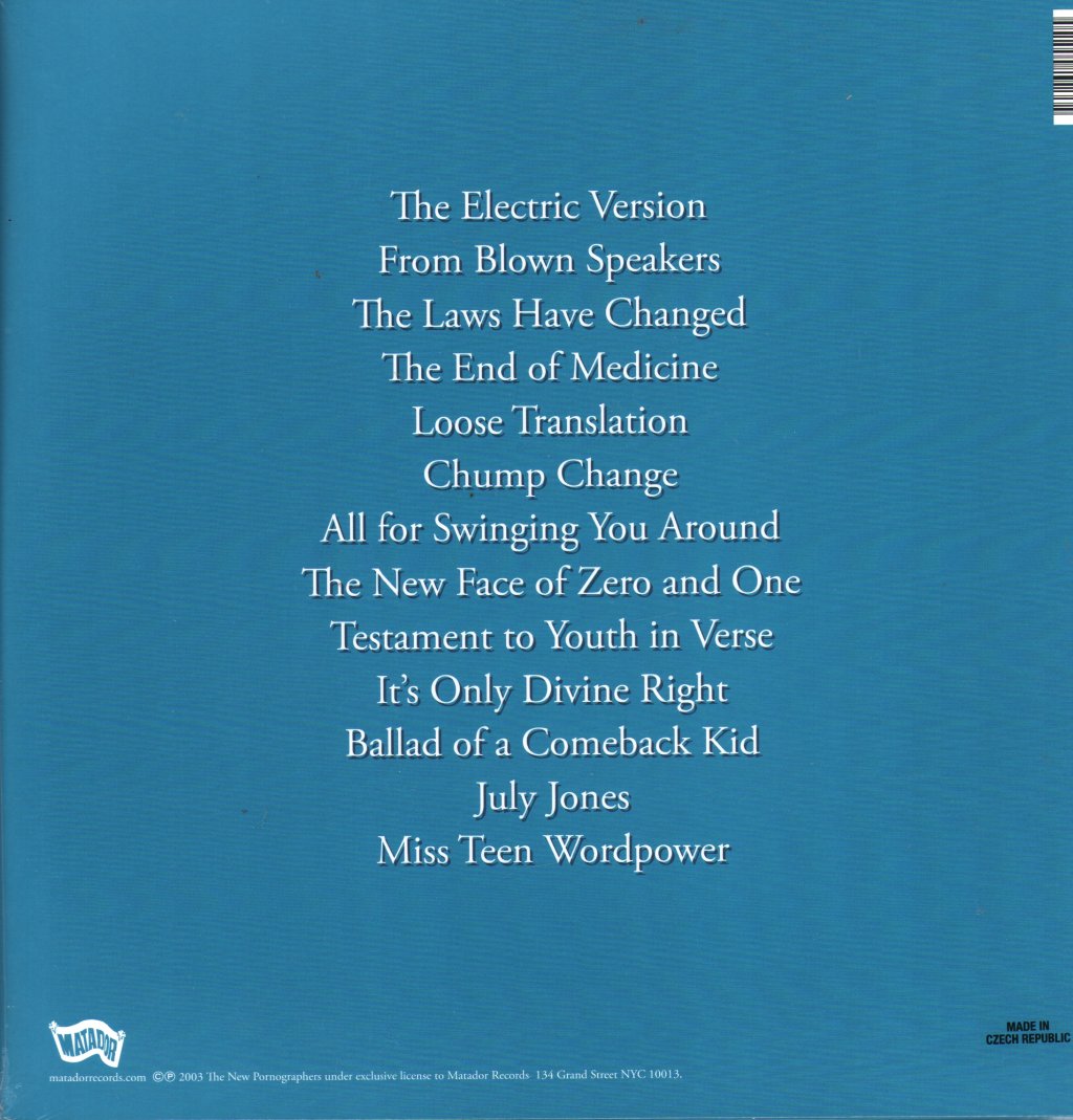 New Pornographers - Electric Version - Lp