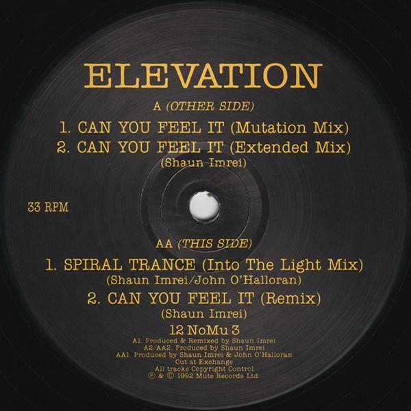 Elevation - Can You Feel It - 12 Inch