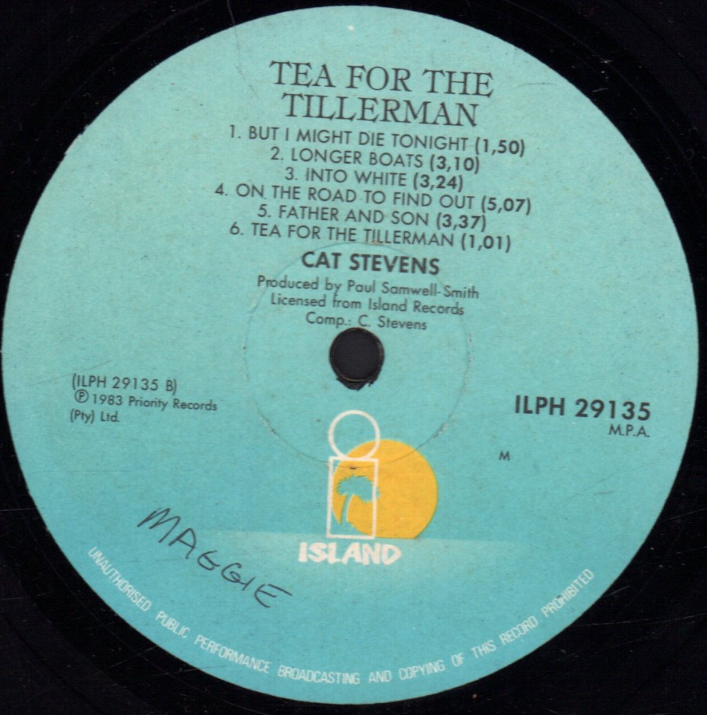 Cat Stevens - Tea For The Tillerman - Lp