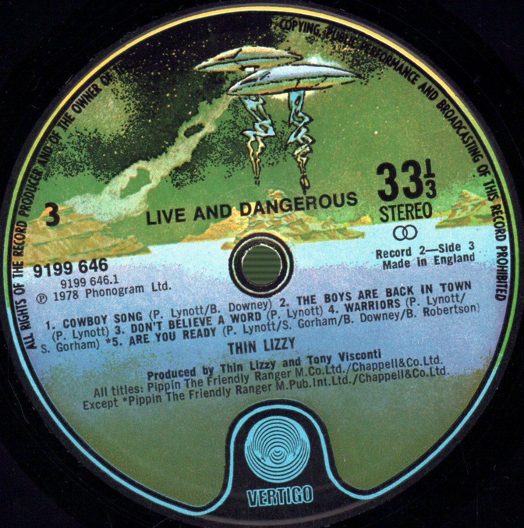 Thin Lizzy - Live And Dangerous - Double Lp