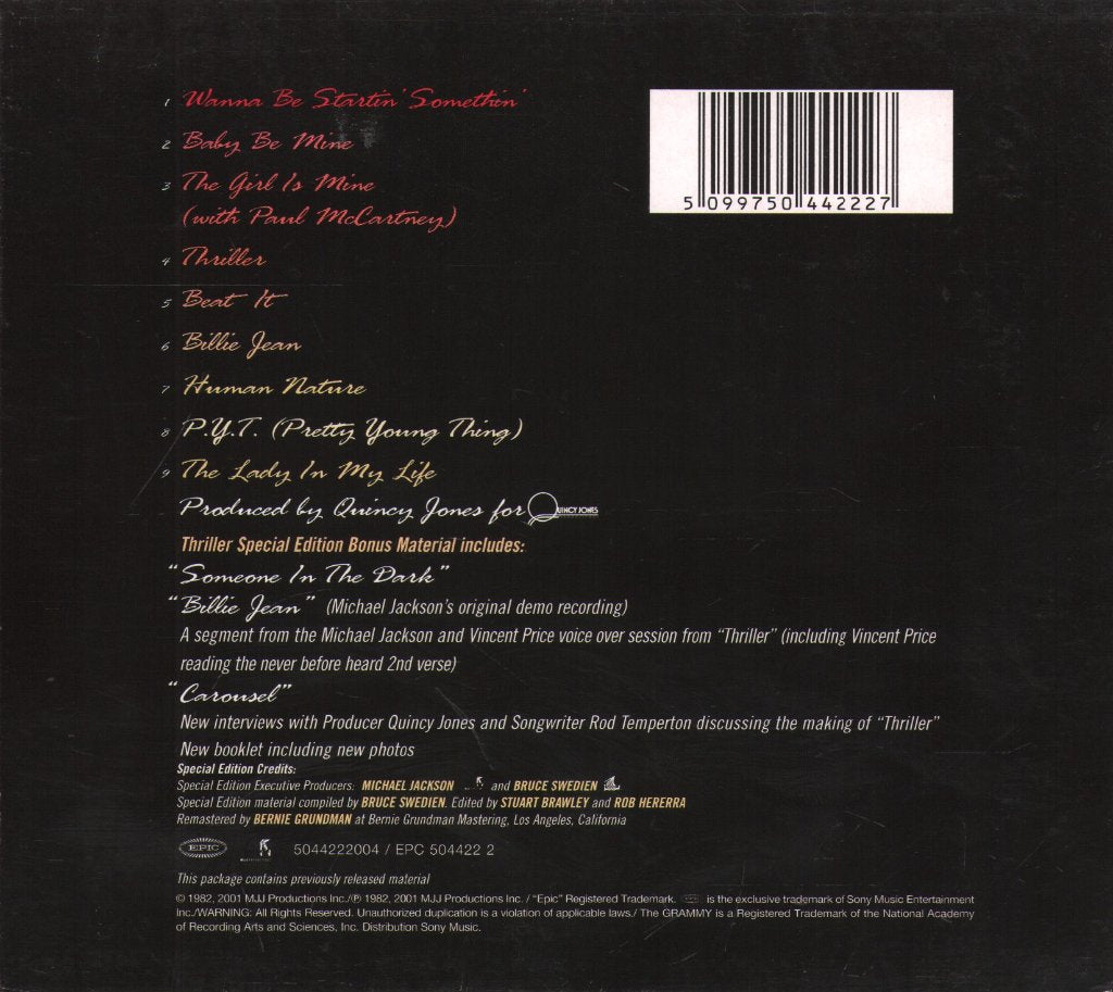 Michael Jackson - Thriller - Cd