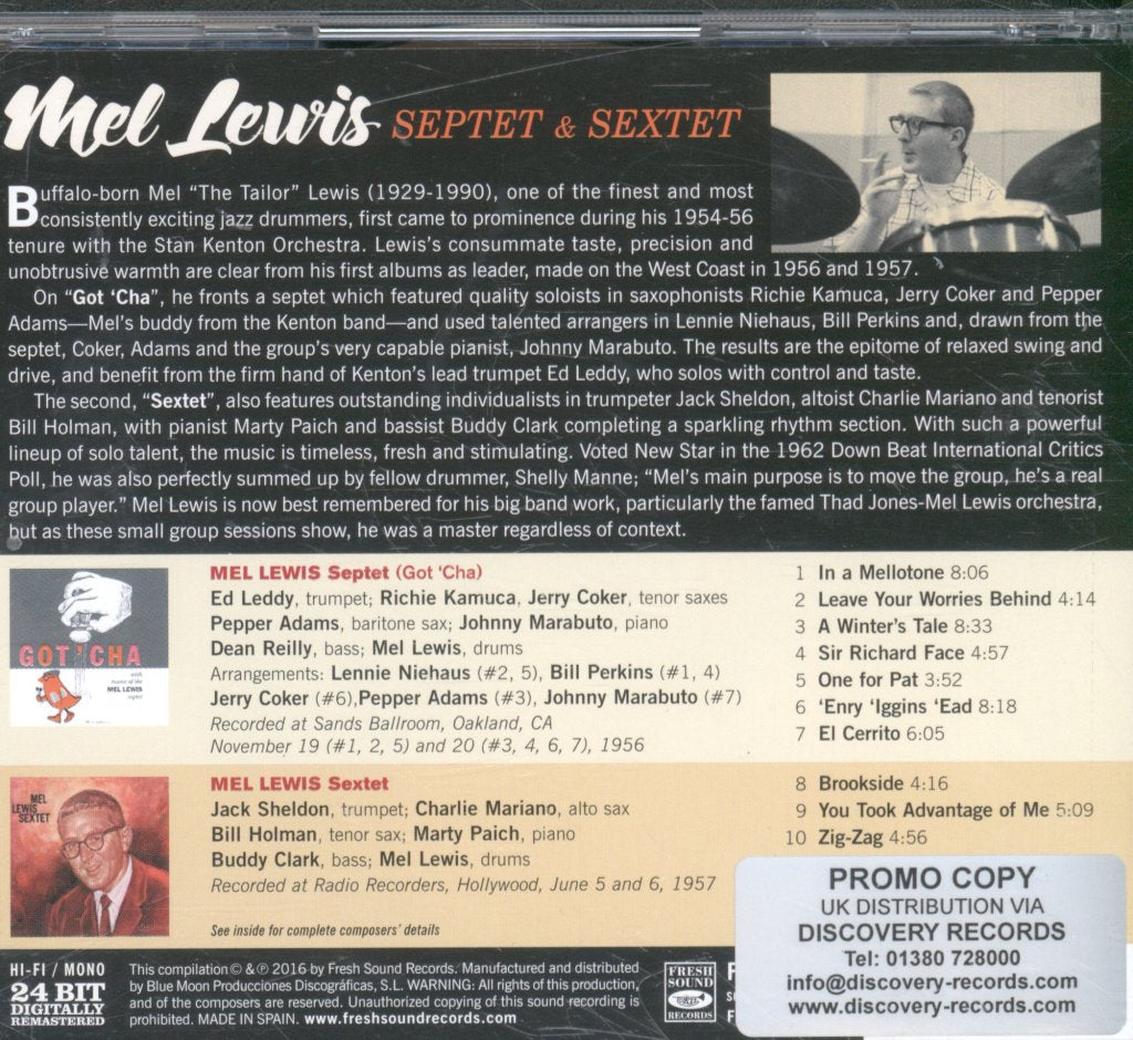 Mel Lewis Septet and Sextet - Septet & Sextet - Cd