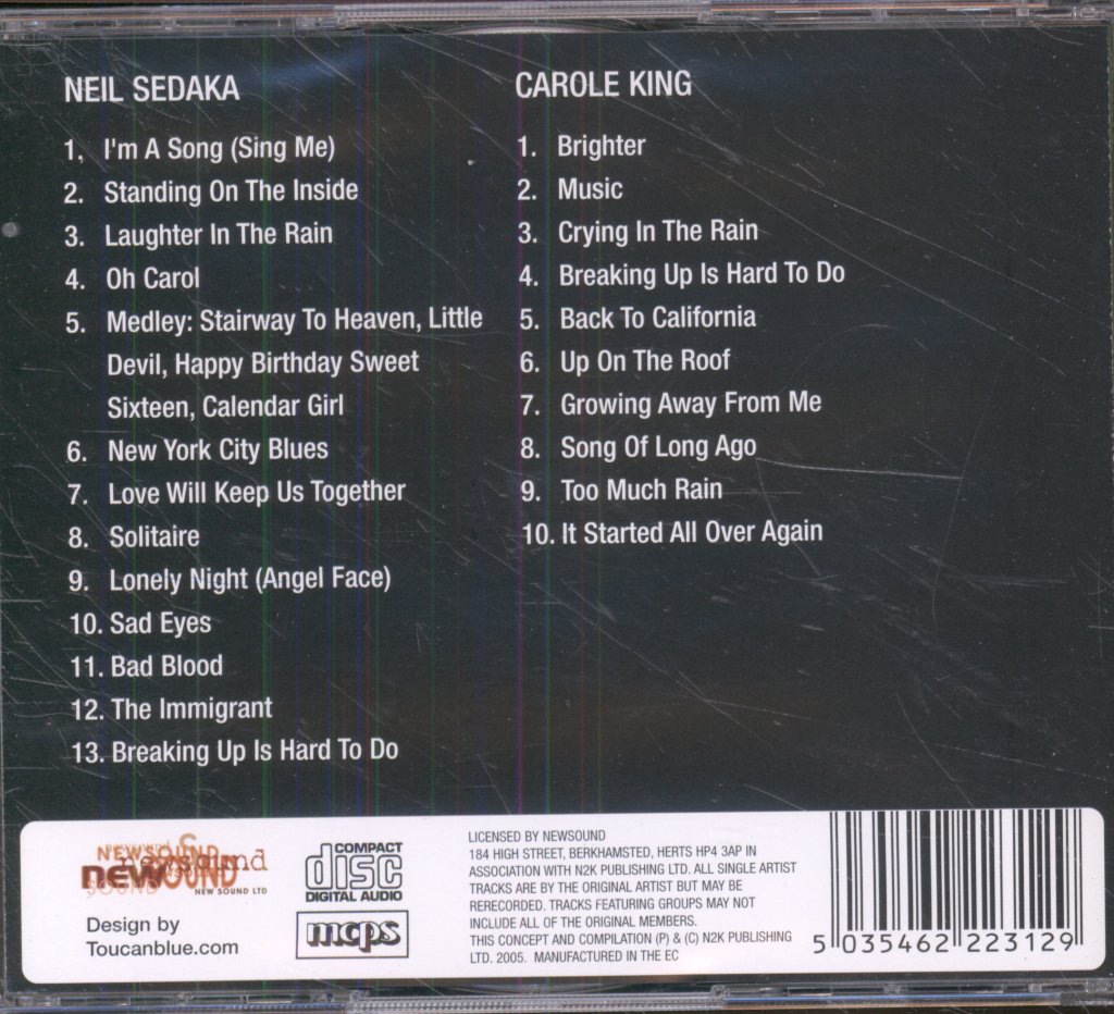 Neil Sedaka And Carole King - Side By Side - Double Cd
