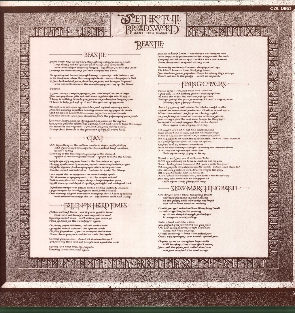 Jethro Tull - Broadsword And The Beast - Lp