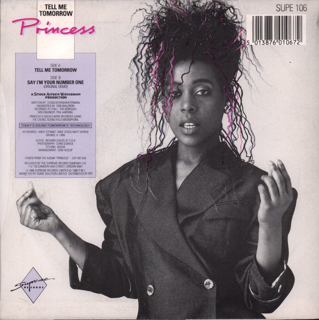 Princess - Tell Me Tomorrow - 7 Inch