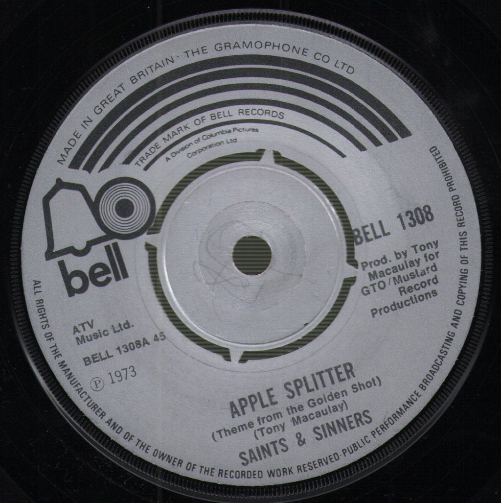 Saints And Sinners (70'S Group) - Apple Splitter (Theme From The Golden Shot) - 7 Inch