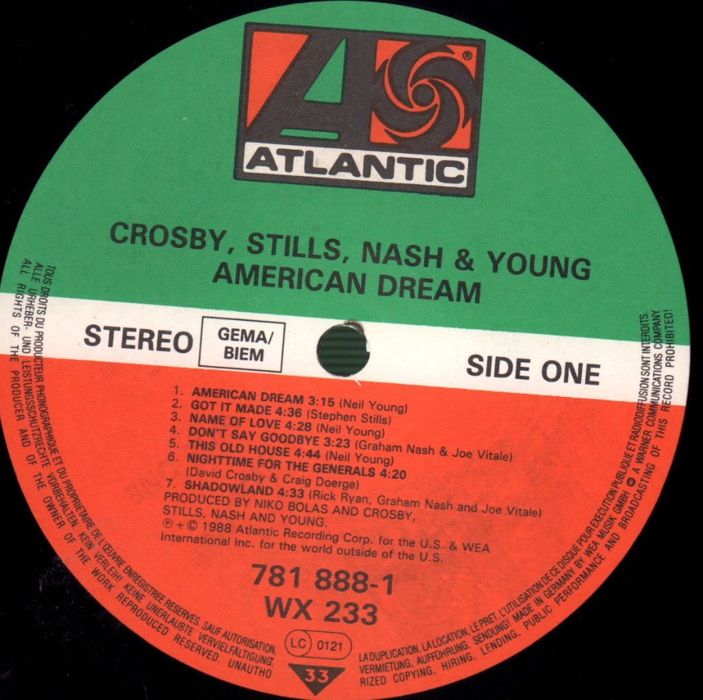 Crosby, Stills, Nash & Young - American Dream - Lp