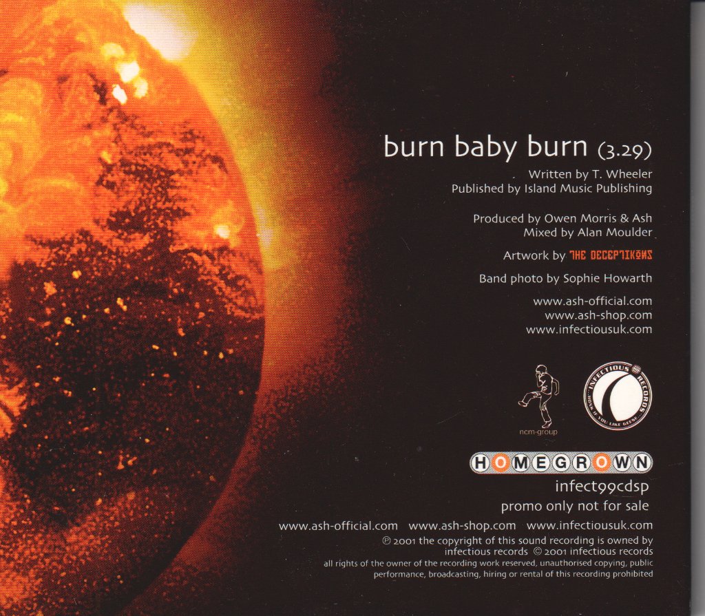 Ash (Irish Group) - Burn Baby Burn - Cd