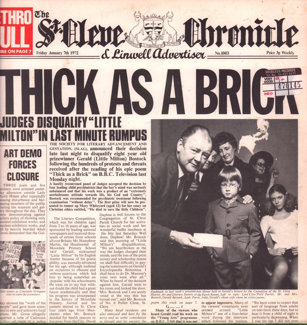 Jethro Tull - Thick As A Brick - Lp