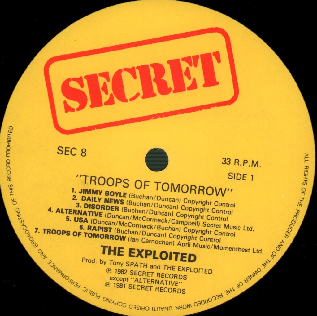 Exploited - Troops Of Tomorrow - Lp