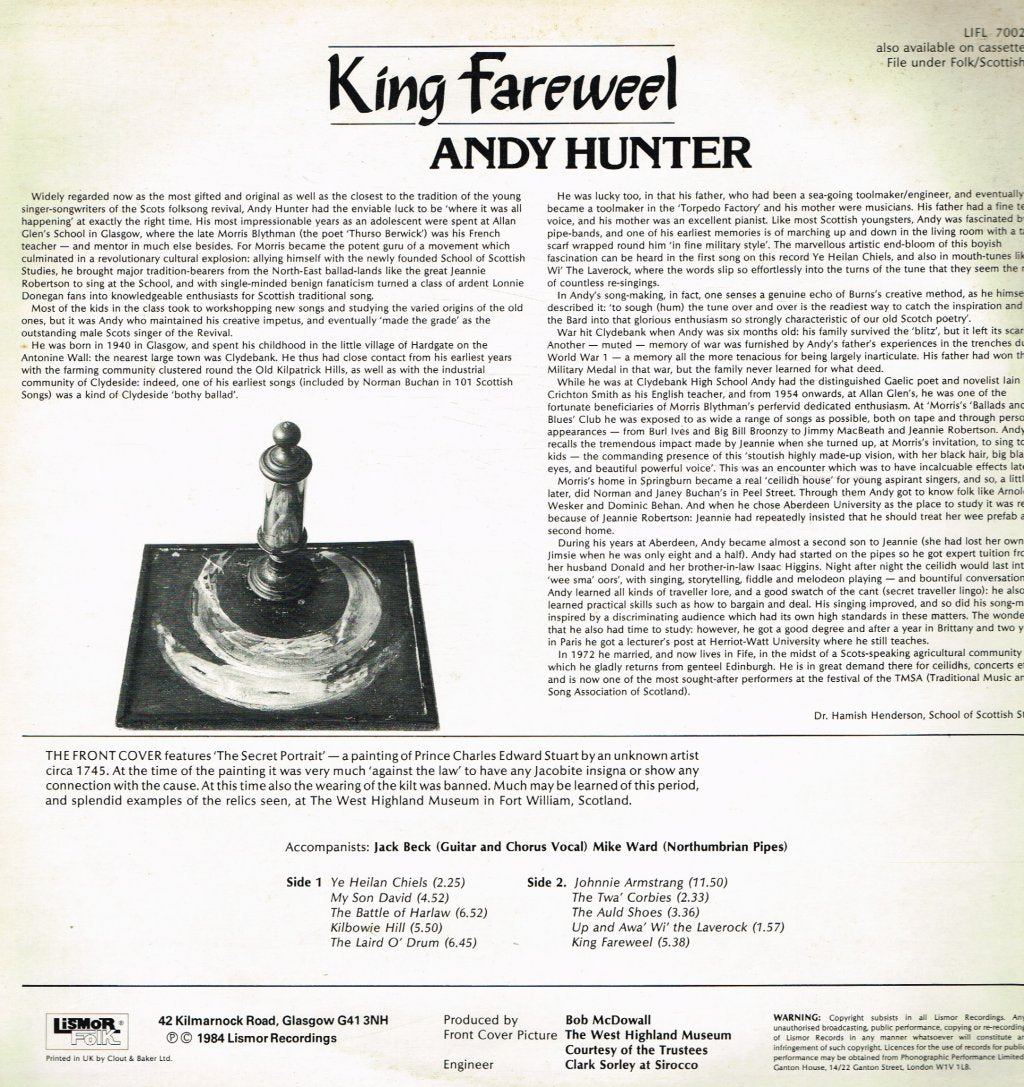 Andy Hunter - King Fareweel - Lp