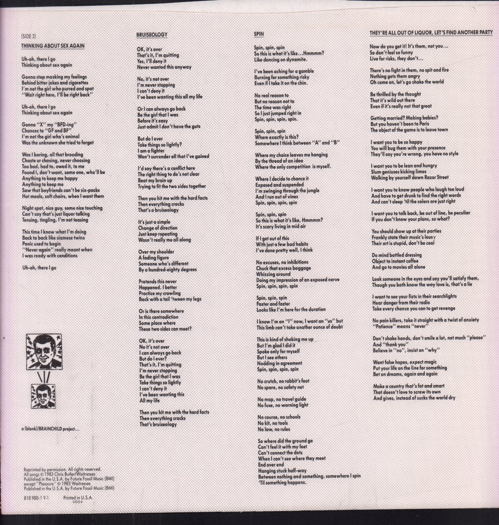 Waitresses - Bruiseology - Lp