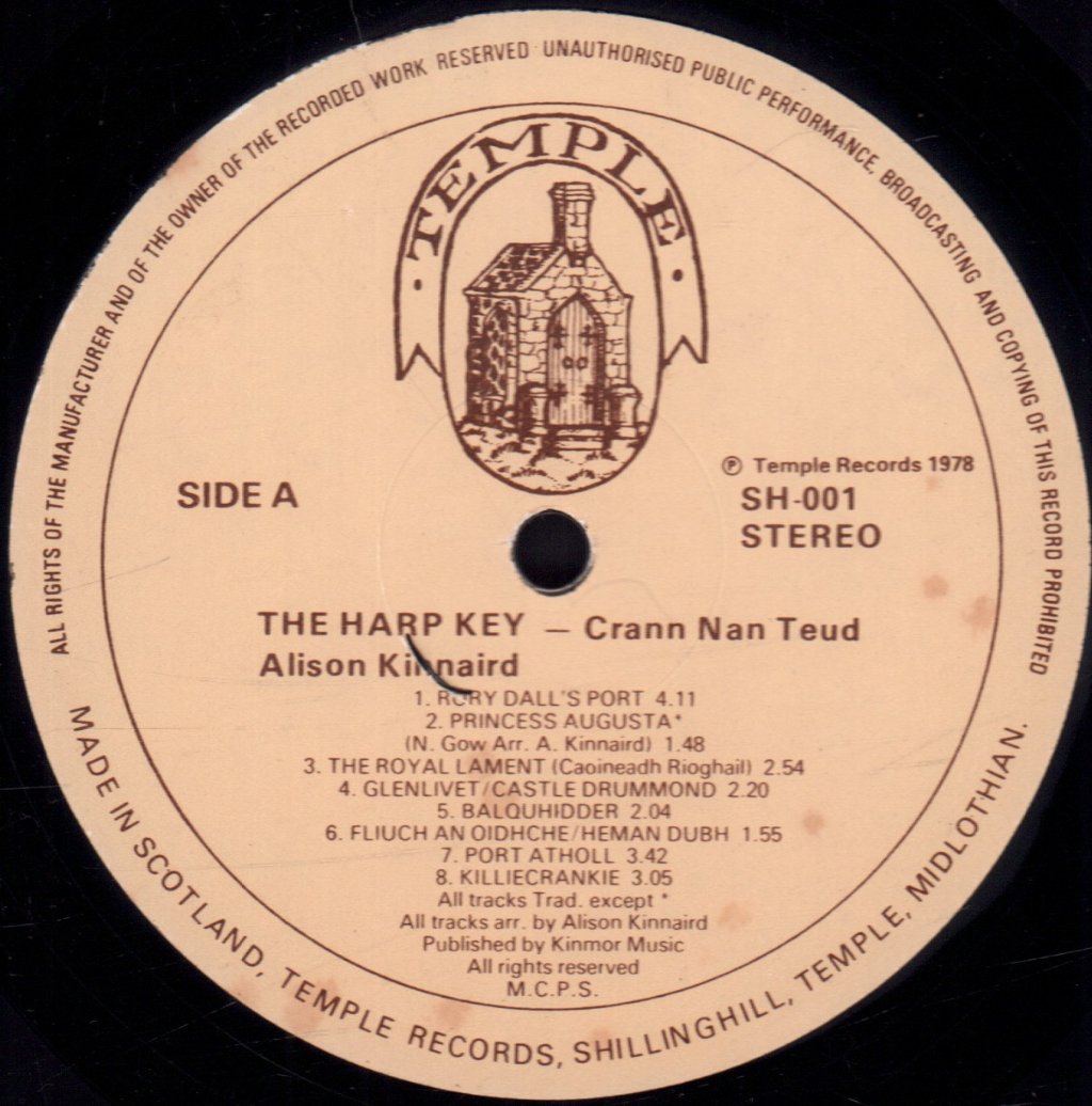 Alison Kinnaird - Harp Key - Lp