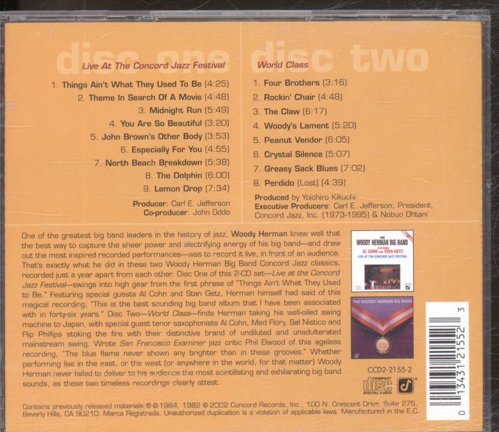 Woody Herman Big Band - From East To West - Double Cd