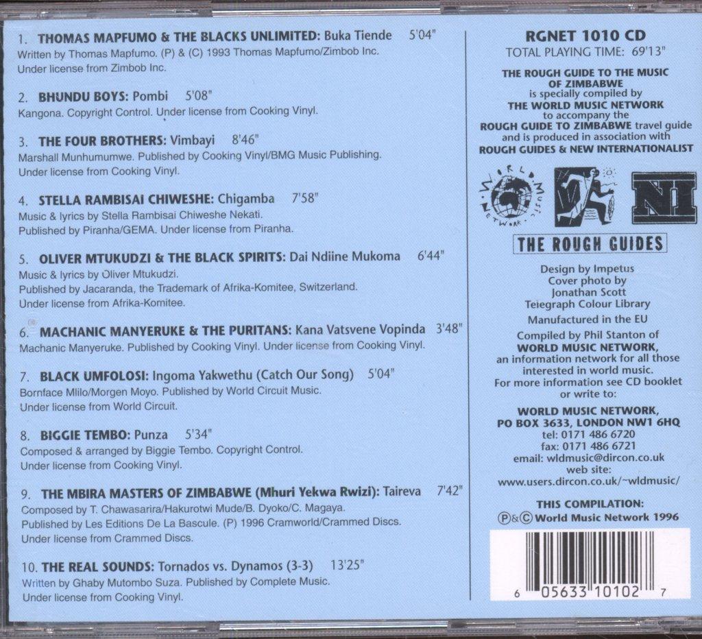 Various Artists - Rough Guide To The Music Of Zimbabwe - Cd