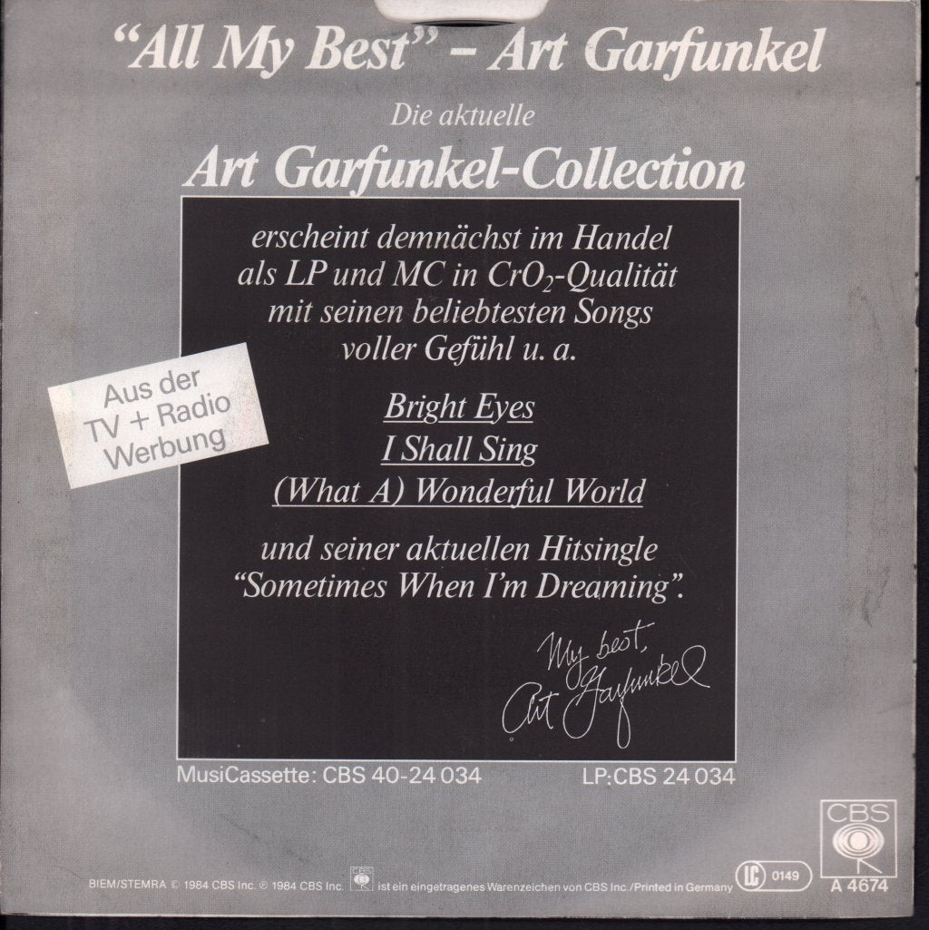 Art Garfunkel - Sometimes When I'm Dreaming - 7 Inch