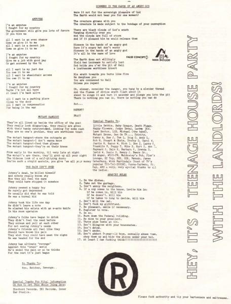 Landlords - Hey! It's A Teenage House Party! - Lp