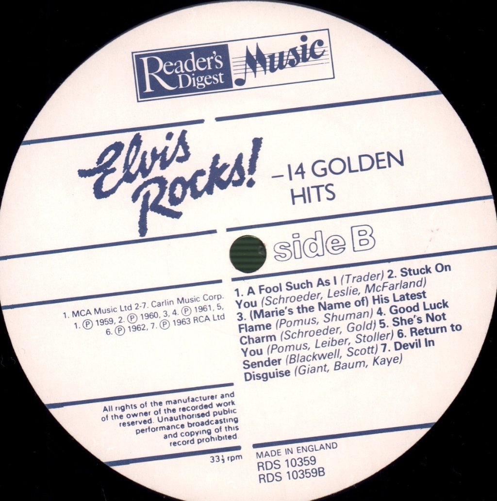 Elvis Presley - Elvis Rocks (14 Golden Hits) - Lp
