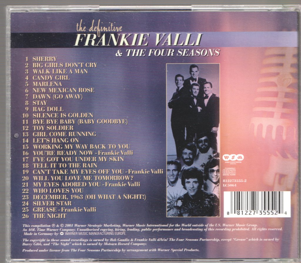 Frankie Valli And The Four Seasons - Definitive Frankie Valli & The Four Seasons - Cd
