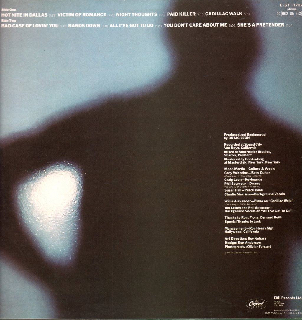 Moon Martin - Shots From A Cold Nightmare - Lp