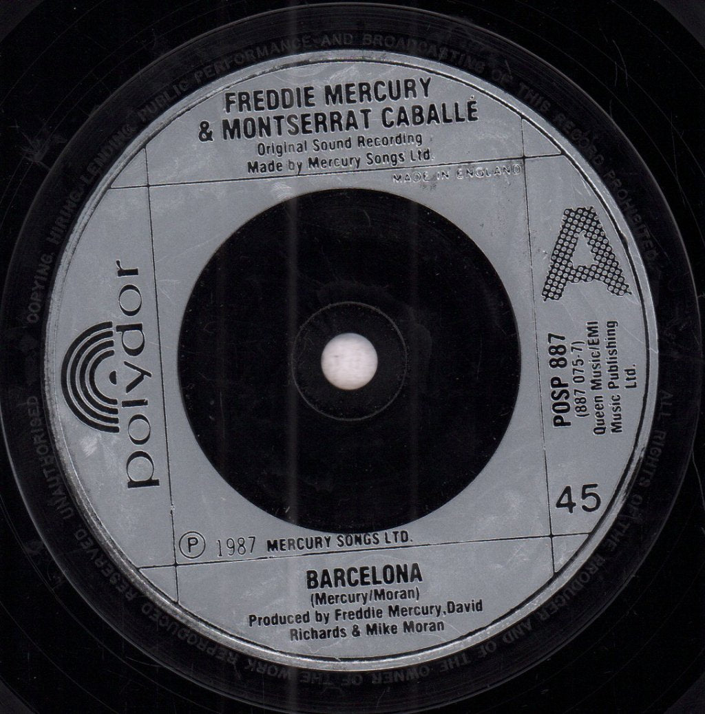 Freddie Mercury And Montserrat Caballe - Barcelona - 7 Inch