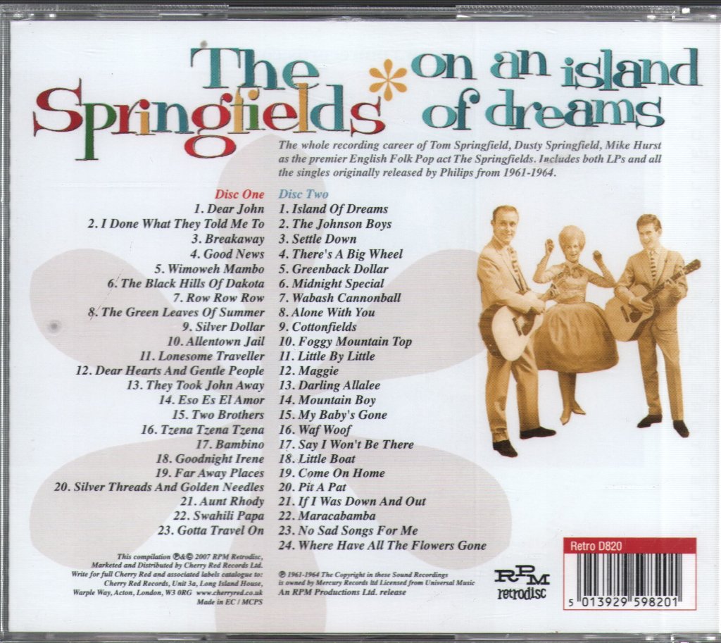 Springfields - On An Island Of Dreams - Double Cd