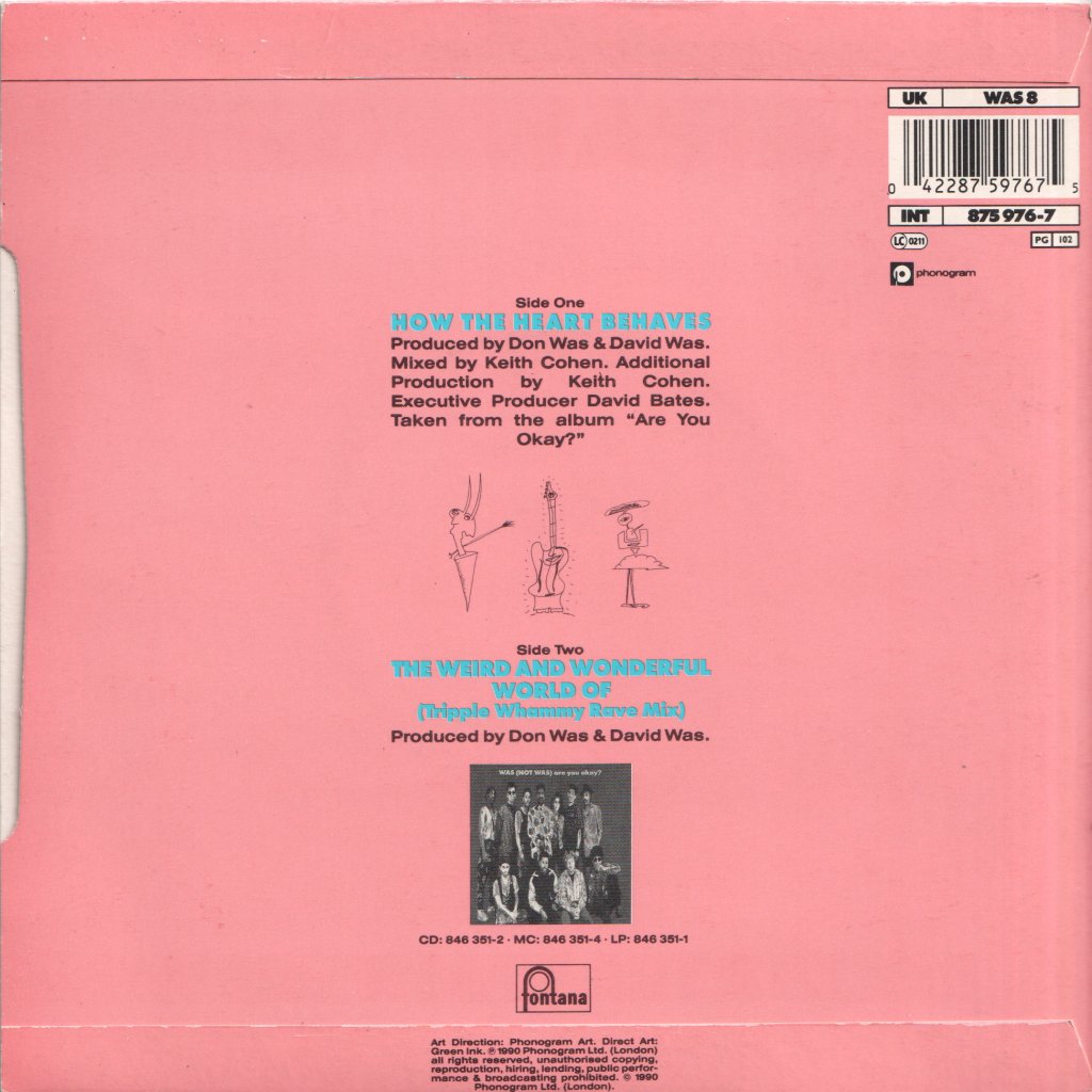Was Not Was - How The Heart Behaves - 7 Inch