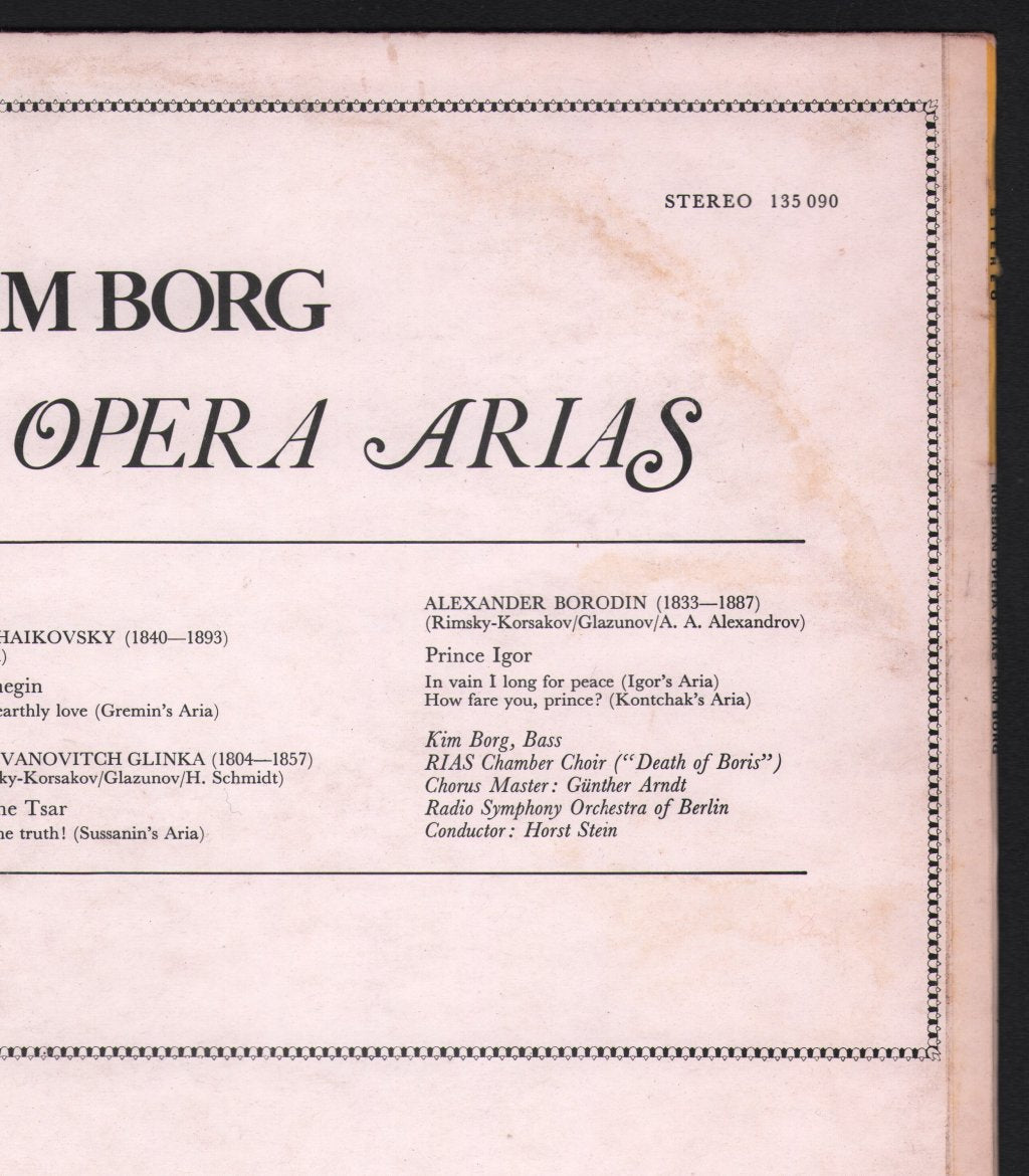 Kim Borg - Russian Opera Arias - Lp
