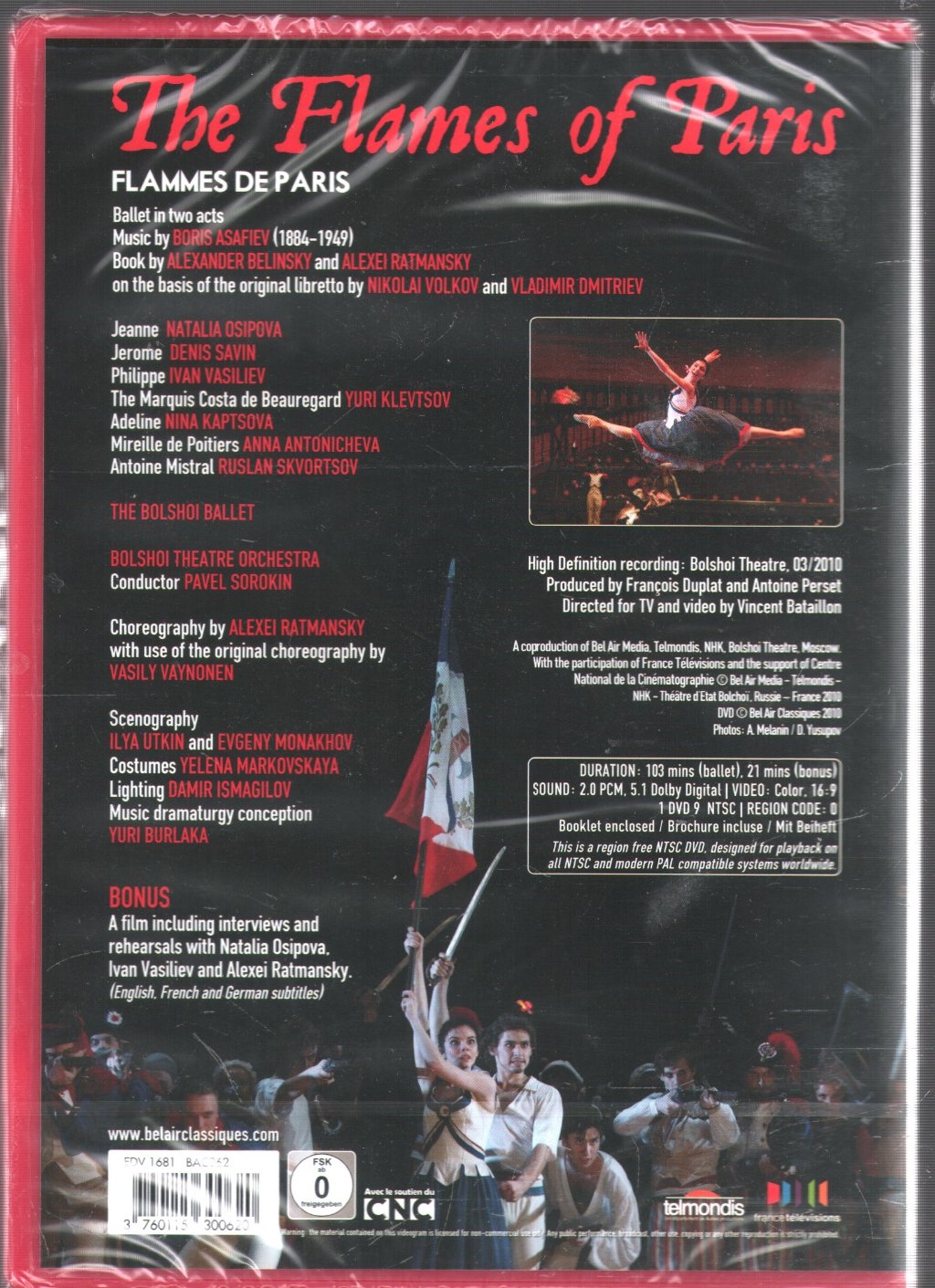 Osipova/Savin/Vasiliev/Bolshoi Ballet - Flames of Paris - Dvd