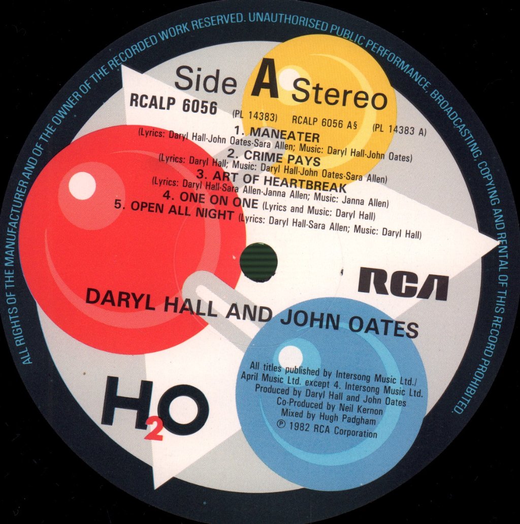 Hall And Oates - H2O - Lp