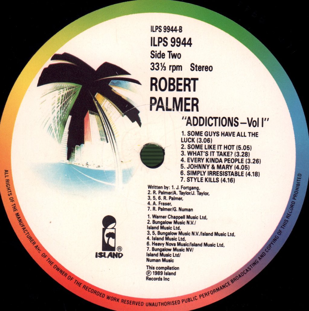 Robert Palmer - Addictions Volume 1 - Lp