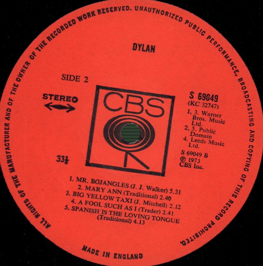 Bob Dylan - Dylan - Lp