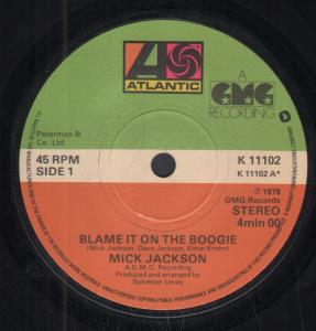 Mick Jackson - Blame It On The Boogie - 7 Inch