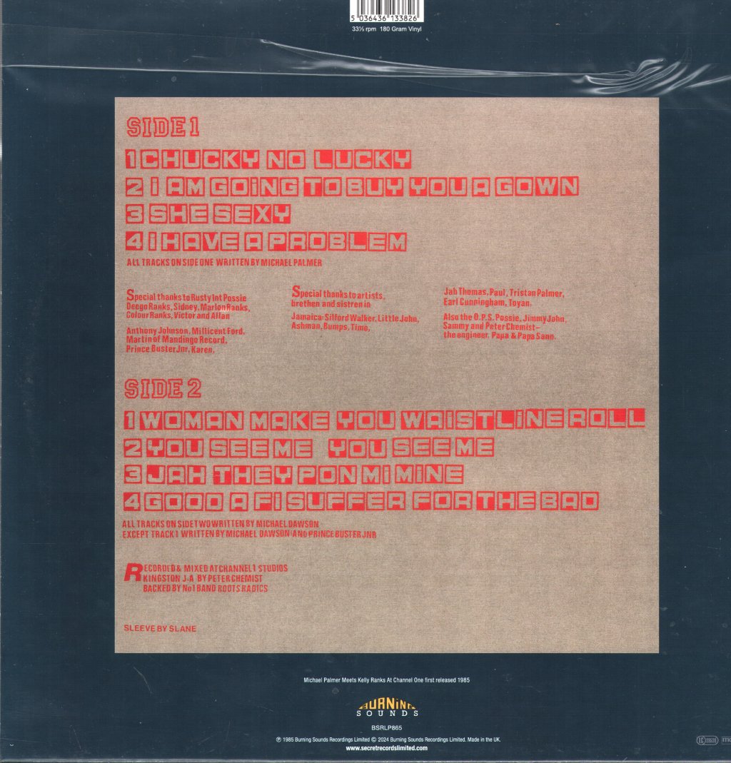 Michael Palmer meets Kelly Ranks - At Channel One, Kingston Jamaica - Lp