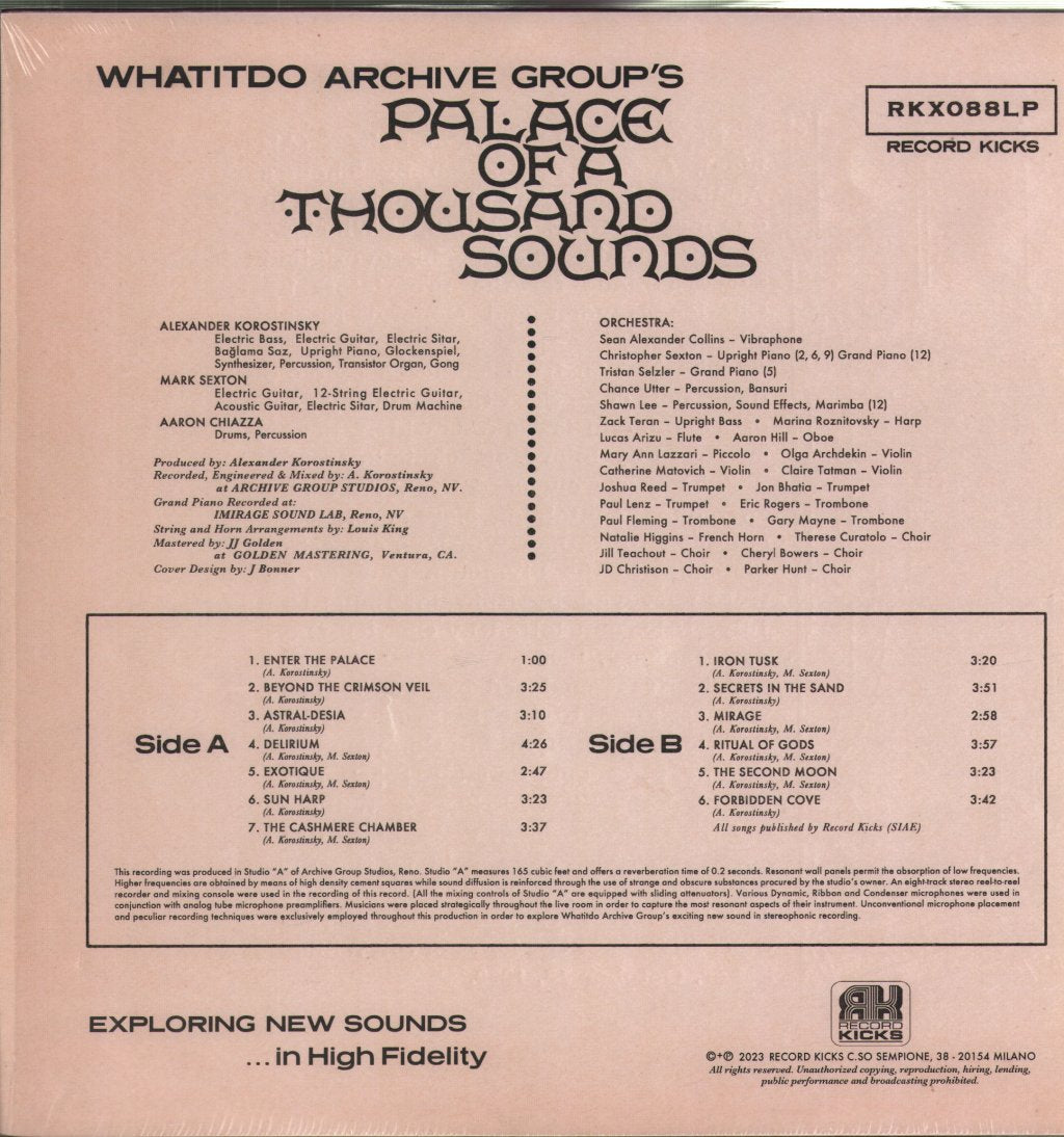Whatitdo Archive Group - Palace Of A Thousand Sounds - Lp