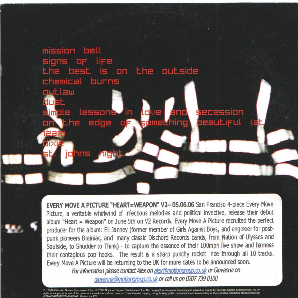 Every Move A Picture - Heart = Weapon - Cd