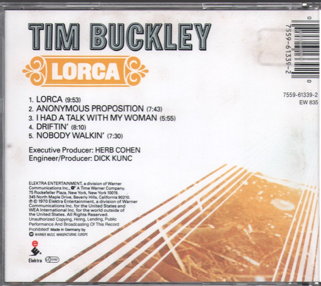 Tim Buckley - Lorca - Cd