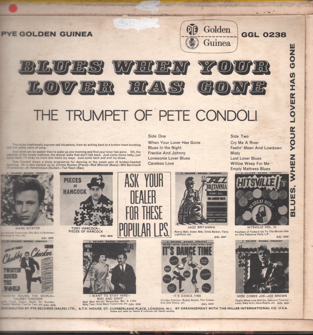 Pete Condoli - Blues When Your Lover Has Gone - Lp