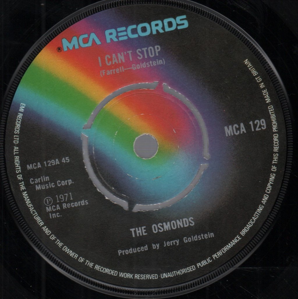 Osmonds - I Can't Stop - 7 Inch