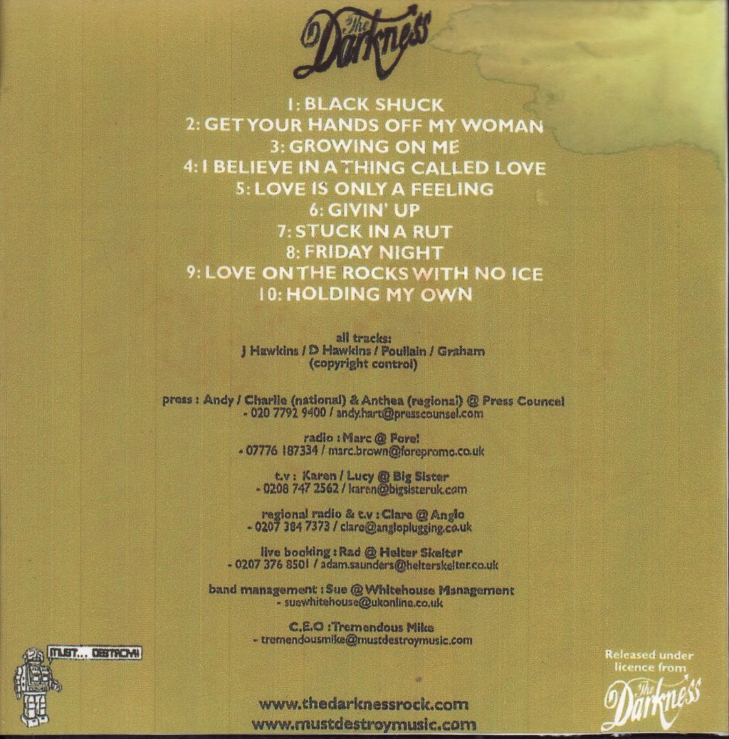 Darkness - Permission To Land - Cdr