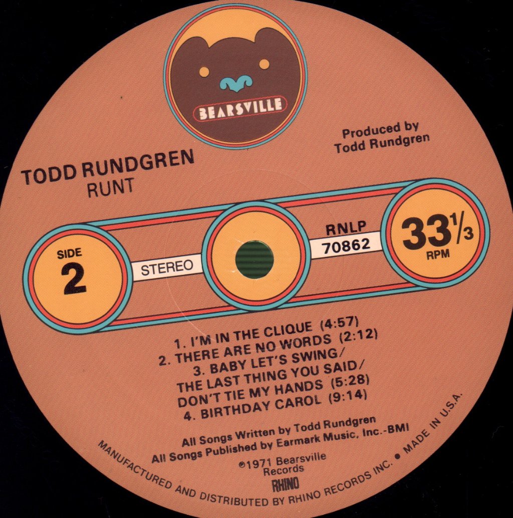 Todd Rundgren - Runt - Lp