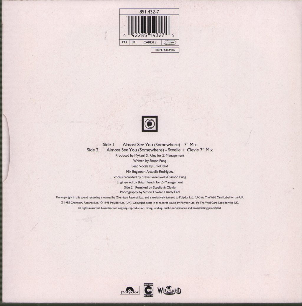 China Black - Almost See You (Somewhere) - 7 Inch