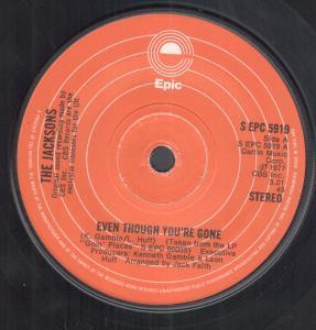 Jacksons (Us Group) - Even Though You're Gone - 7 Inch